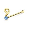 Question Mark Silver Bone Nose Stud NSKD-664